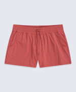 Packable Womens Swim Short - Rust