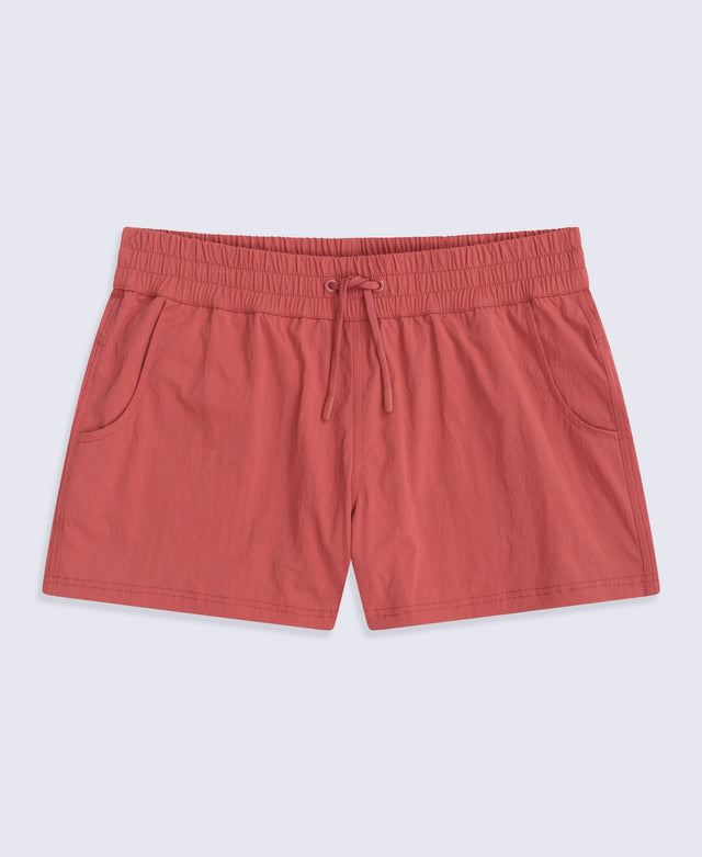 Packable Womens Swim Short - Rust