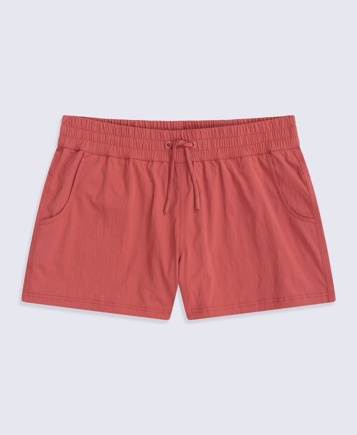 Packable Womens Swim Short - Rust