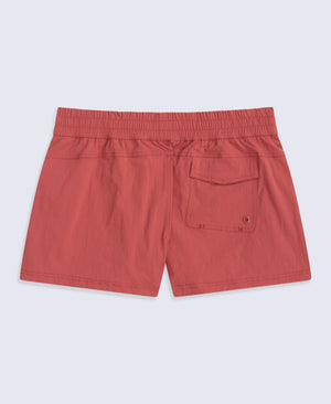 Packable Womens Swim Short - Rust