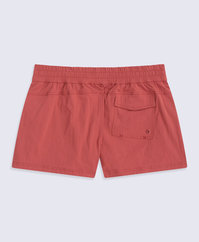 Packable Womens Swim Short - Rust