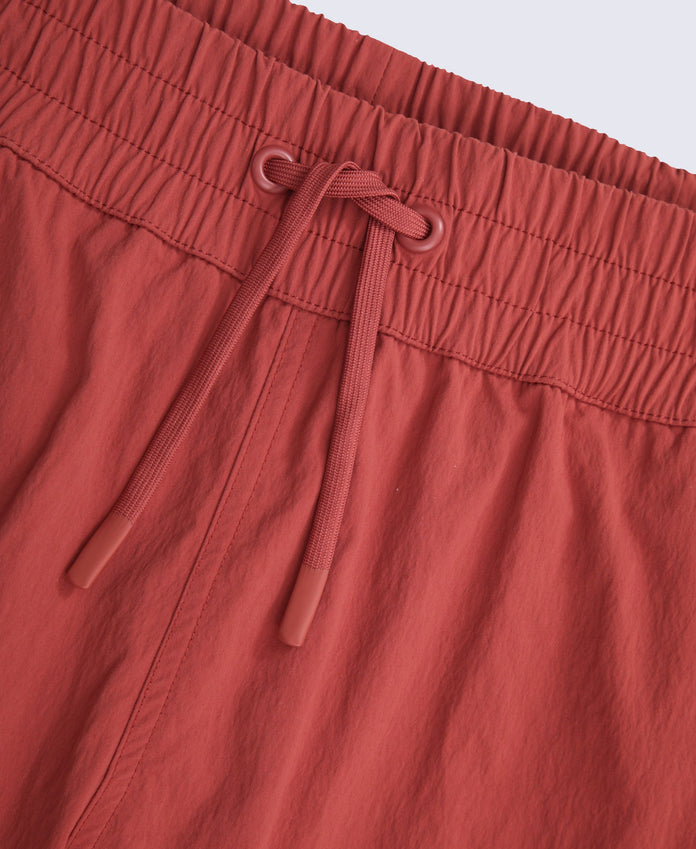 Packable Womens Swim Short - Rust