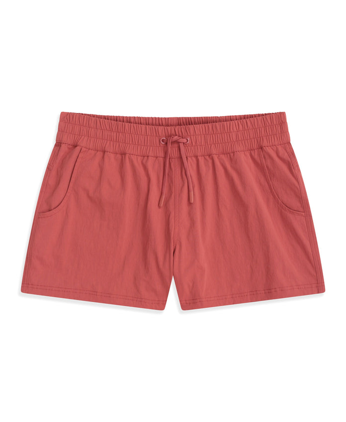 Packable Womens Swim Short - Rust