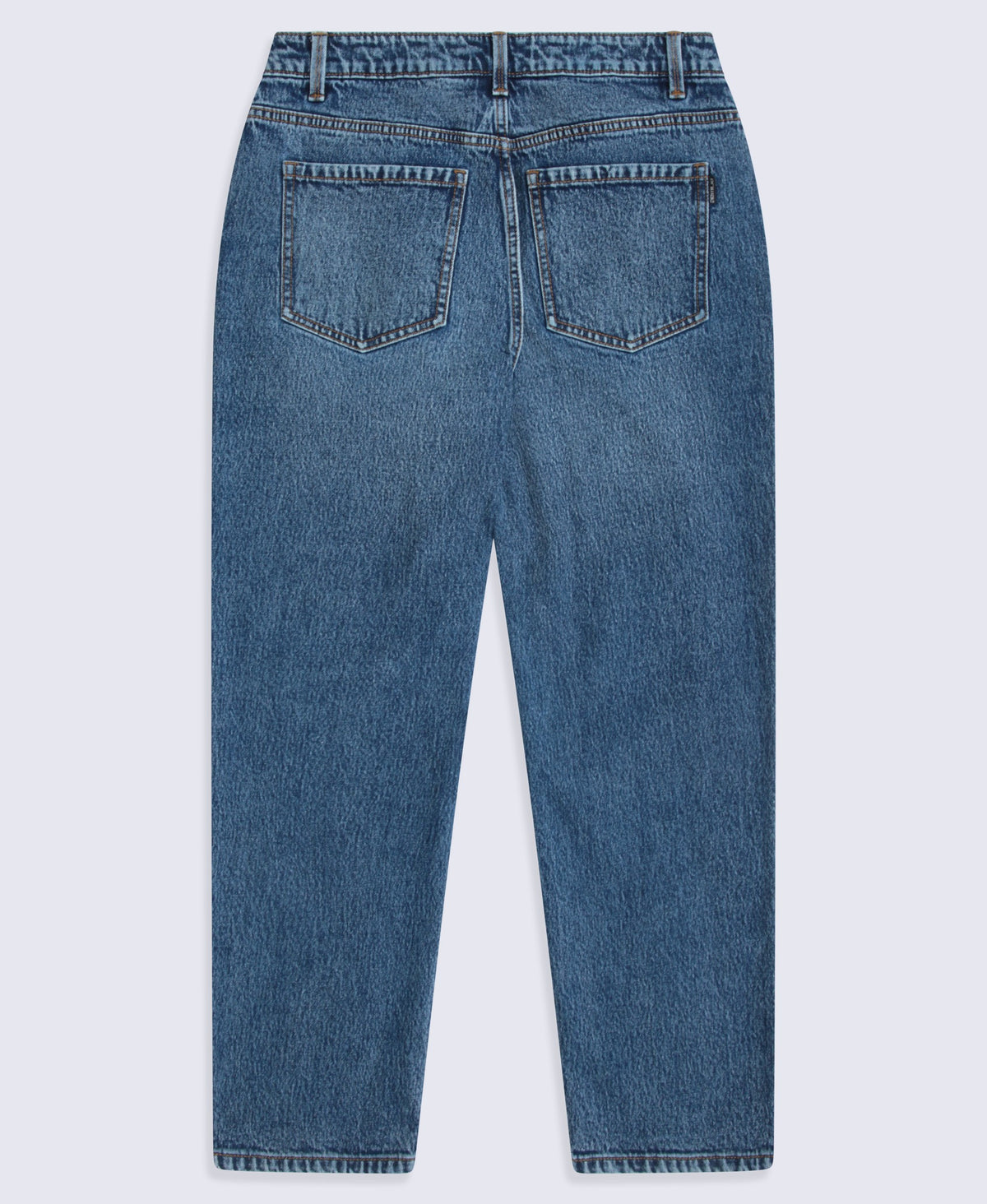 High Waisted Straight Leg Womens Jeans - Dark Blue