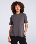Sarah Womens Active Short Sleeve Tee - Charcoal