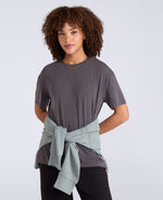 Sarah Womens Active Short Sleeve Tee - Charcoal
