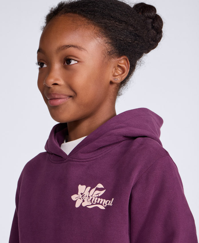 Maya Kids Graphic Hoodie - Purple