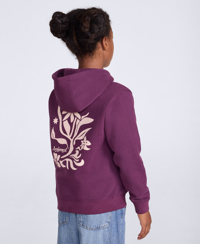 Maya Kids Graphic Hoodie - Purple