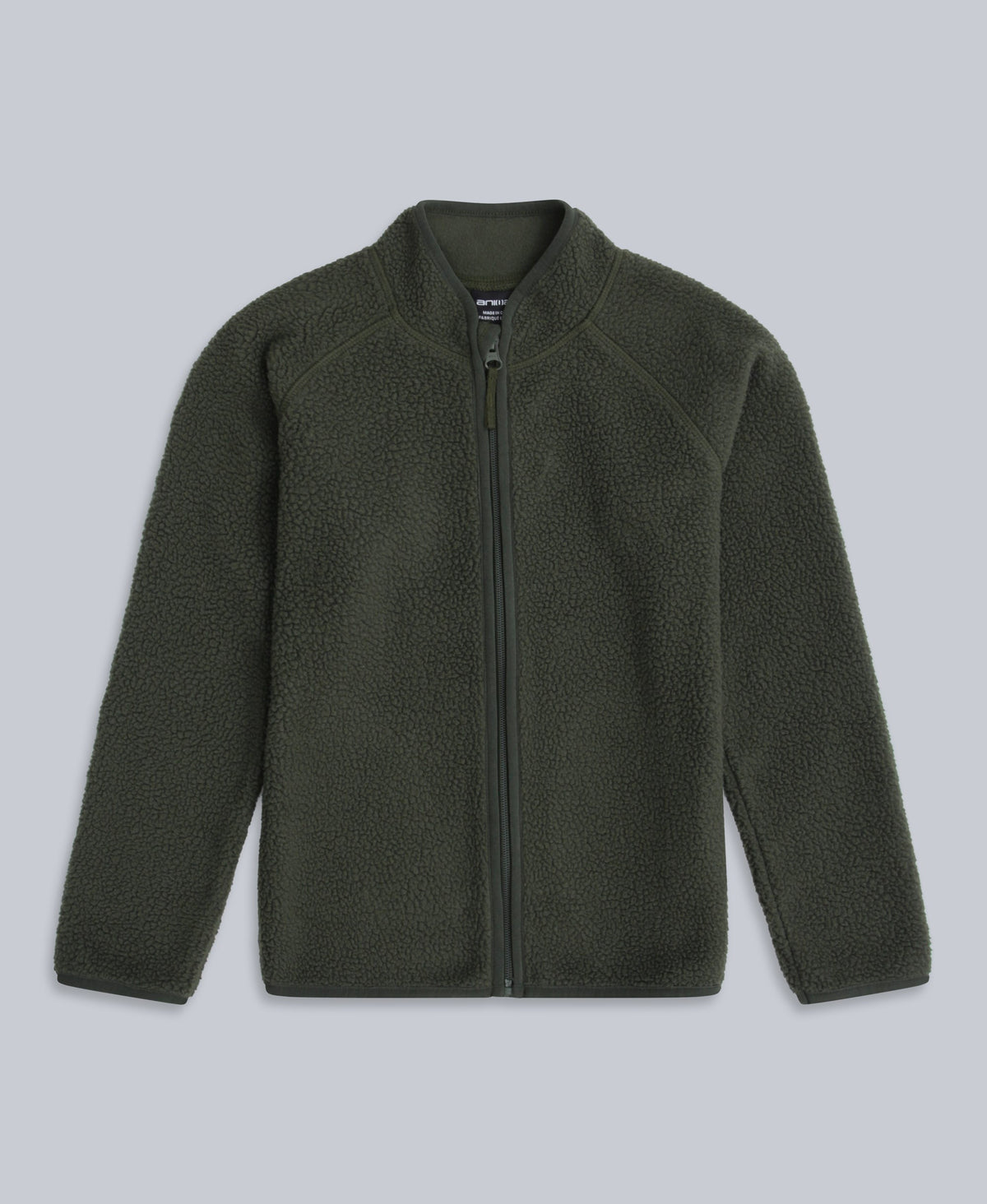 Fern Kids Borg Raglan Fleece - Dark Khaki