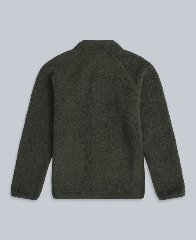 Fern Kids Borg Raglan Fleece - Dark Khaki