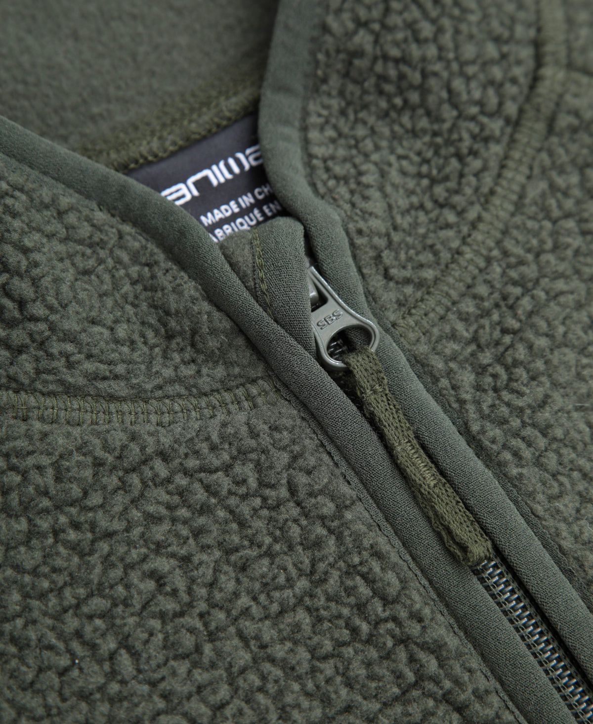 Fern Kids Borg Raglan Fleece - Dark Khaki