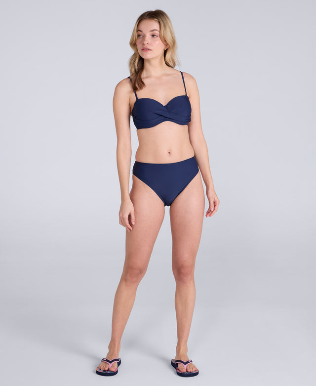 Docks Womens Bandeau Bikini Bottom - Dark Blue