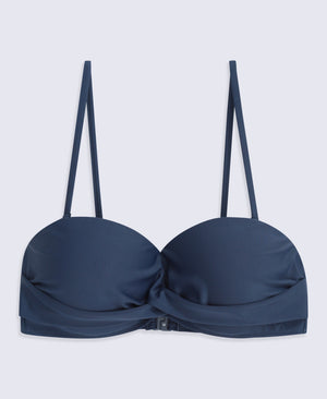 Docks Womens Bandeau Bikini Top - Dark Blue