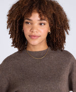 Fluffy Womens Jumper - Brown