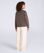 Fluffy Womens Jumper - Brown
