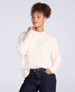 Fluffy Womens Jumper - Light Beige