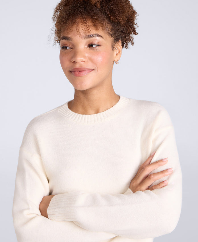 Fluffy Womens Jumper - Light Beige