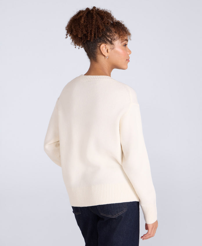 Fluffy Womens Jumper - Light Beige