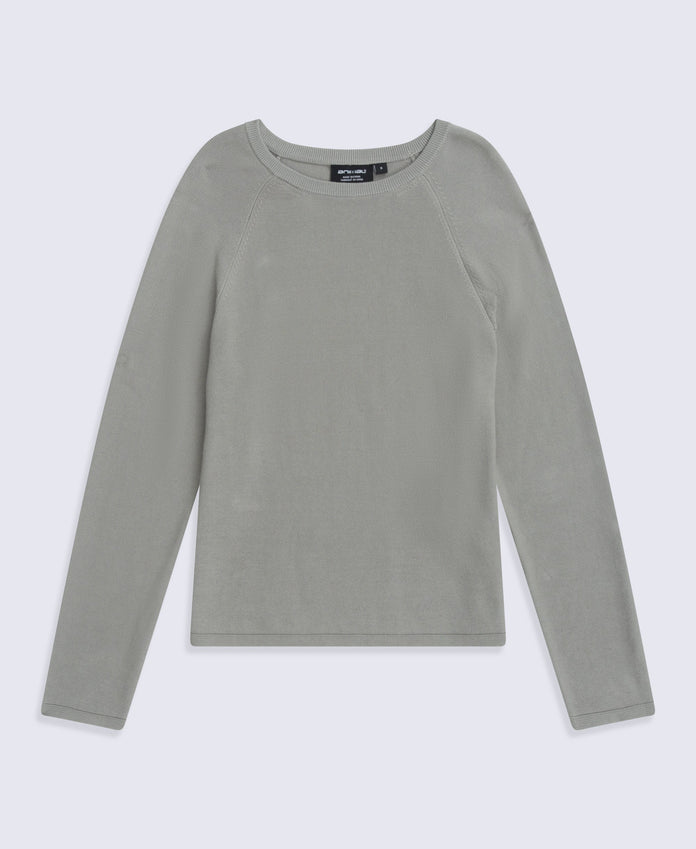 Womens Cotton Textured Jumper - Light Khaki