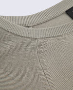 Womens Cotton Textured Jumper - Light Khaki