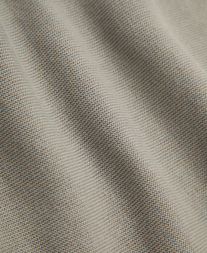 Womens Cotton Textured Jumper - Light Khaki
