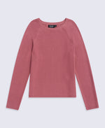 Womens Cotton Textured Jumper - Pink