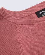 Womens Cotton Textured Jumper - Pink