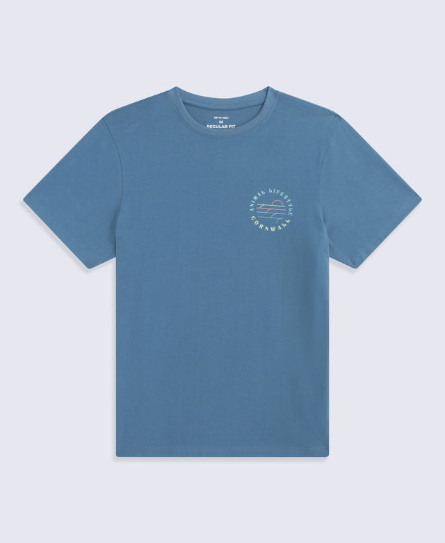 Jacob Mens Cornwall T-Shirt - Blue