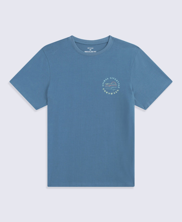 Jacob Mens Cornwall T-Shirt - Blue