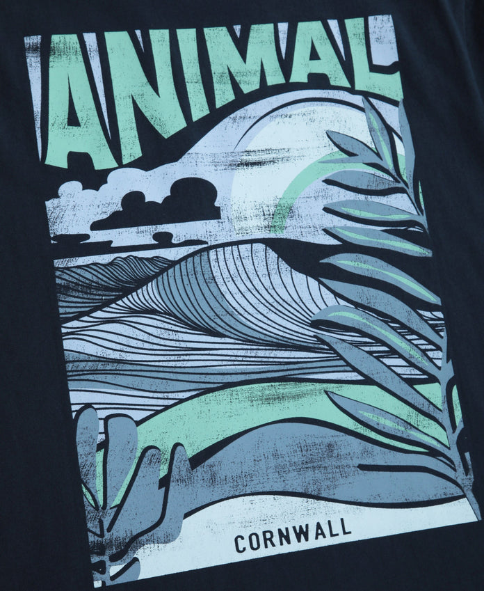 Jacob Mens Cornwall T-Shirt - Navy