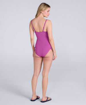 Madelyn Womens Tie Side Swimsuit - Purple