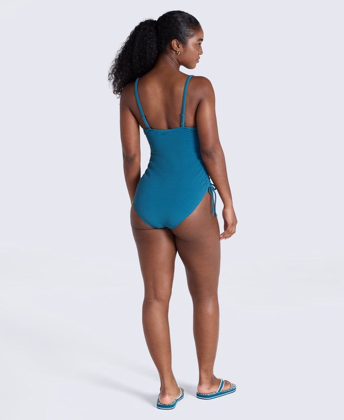 Madelyn Womens Tie Side Swimsuit - Teal