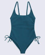 Madelyn Womens Tie Side Swimsuit - Teal