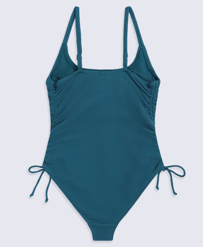 Madelyn Womens Tie Side Swimsuit - Teal