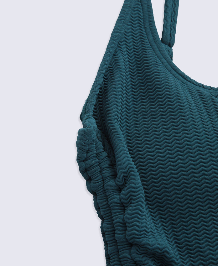 Madelyn Womens Tie Side Swimsuit - Teal