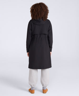 Jade Womens Long Waterproof Jacket - Black