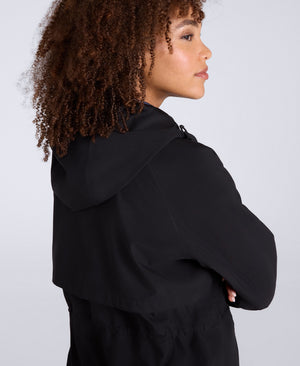Jade Womens Long Waterproof Jacket - Black