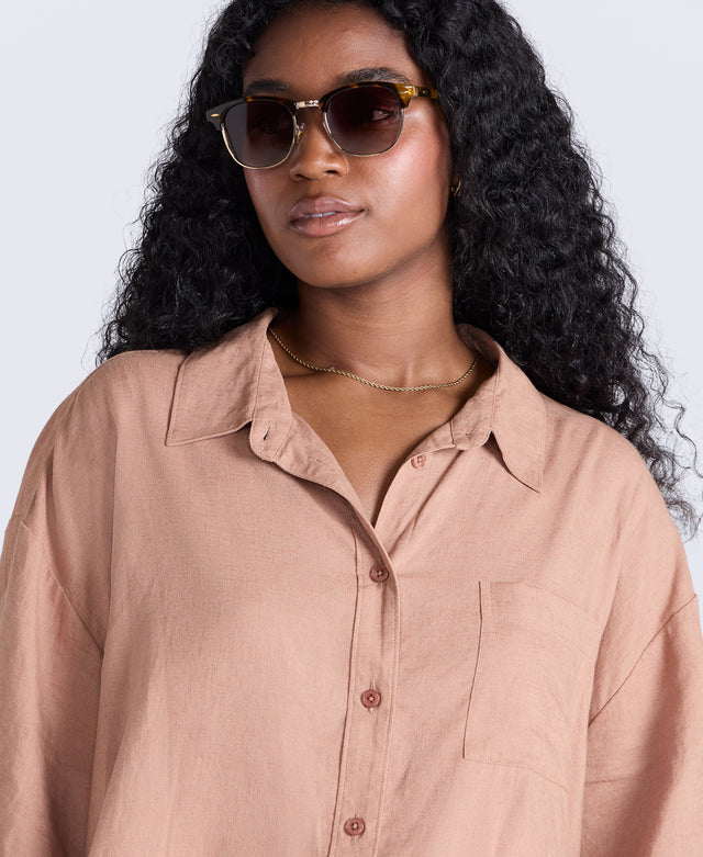 Evelyn Womens Polarized Sunglasses - Tan