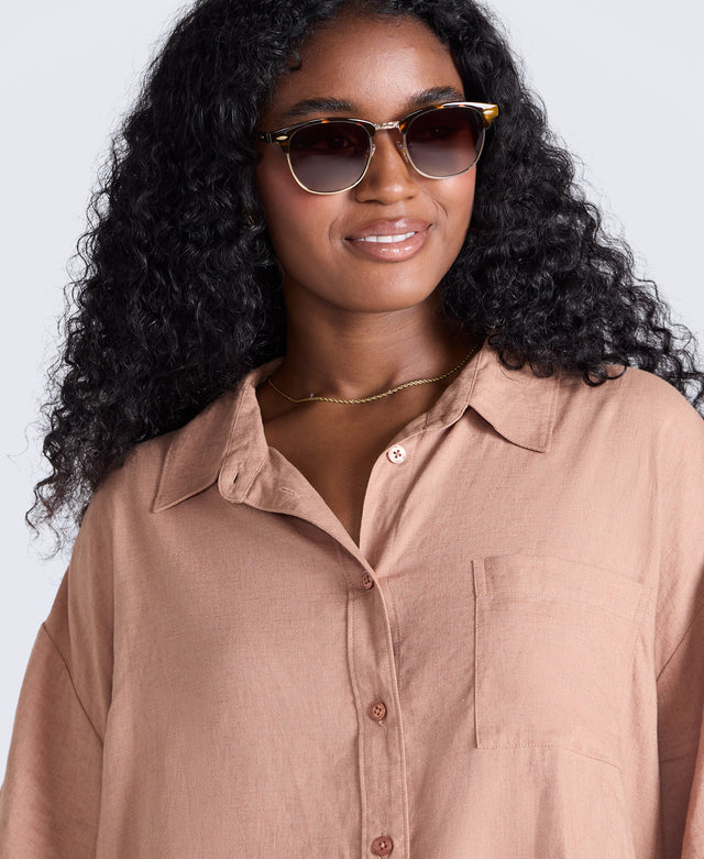 Evelyn Womens Polarized Sunglasses - Tan