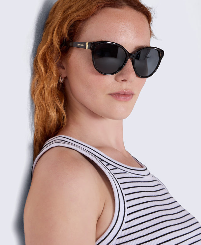 Cleo Womens Polarized Sunglasses - Black