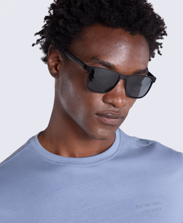 Jacob Mens Polarized Metal Sunglasses - Black