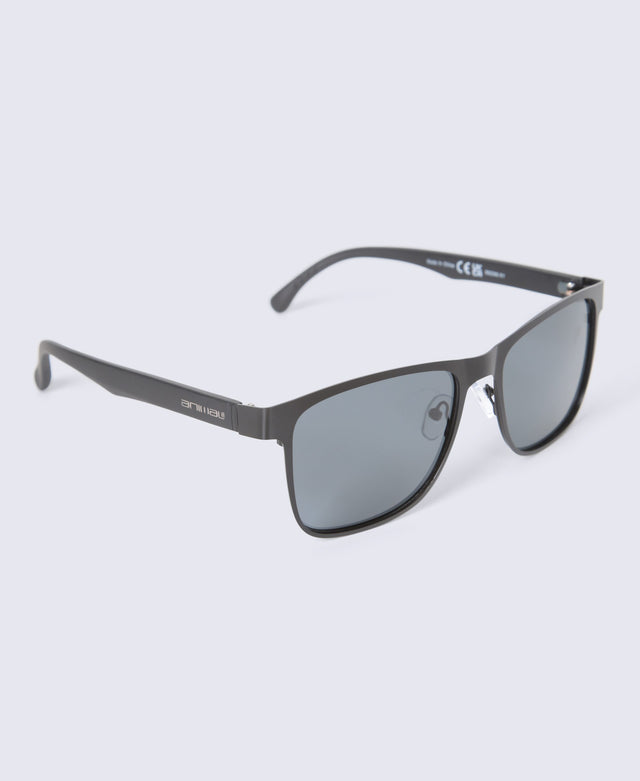 Jacob Mens Polarized Metal Sunglasses - Black
