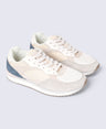Sutton Womens Casual Leather Trainers - Beige
