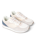 Sutton Womens Casual Leather Trainers - Beige