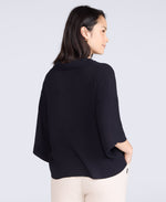 Womens Petra Crinkle Shirt - Black