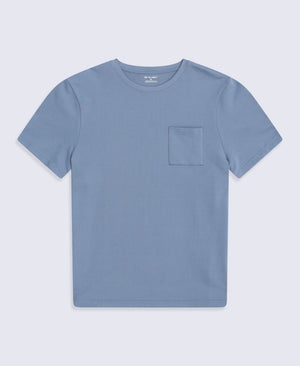Texture Mens Pocket T-Shirt - Blue