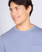 Texture Mens Pocket T-Shirt - Blue