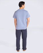 Texture Mens Pocket T-Shirt - Blue