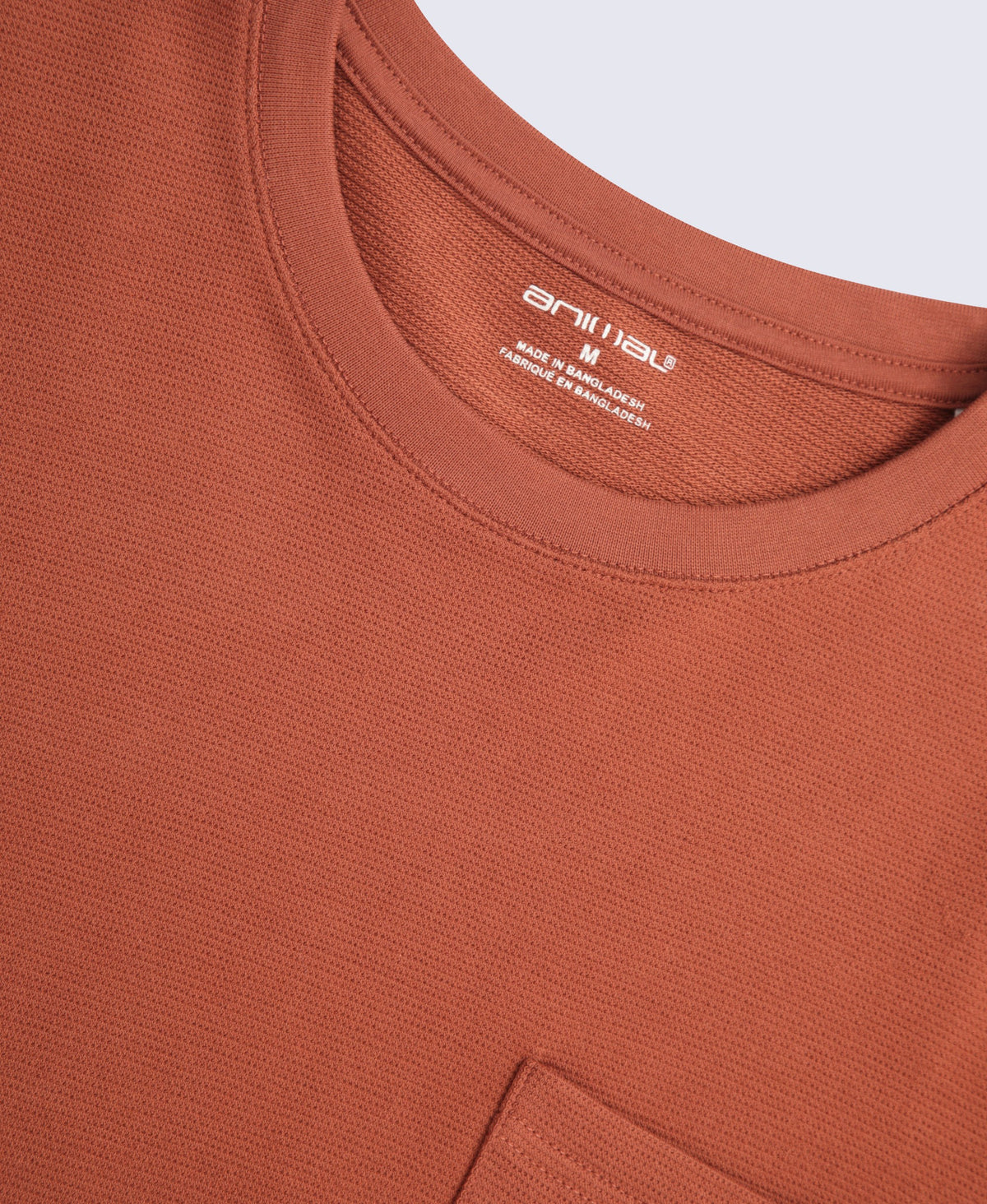 Texture Mens Pocket T-Shirt - Rust