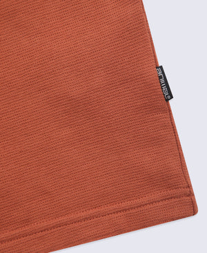 Texture Mens Pocket T-Shirt - Rust